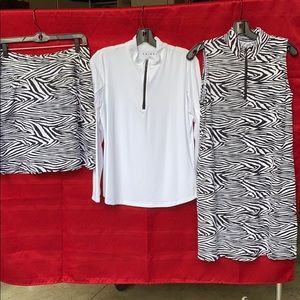 golf set: 18” skort, top and dress